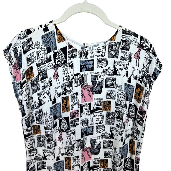 Reformation Lilah Comic Print Dress size Large - Picture 7 of 14